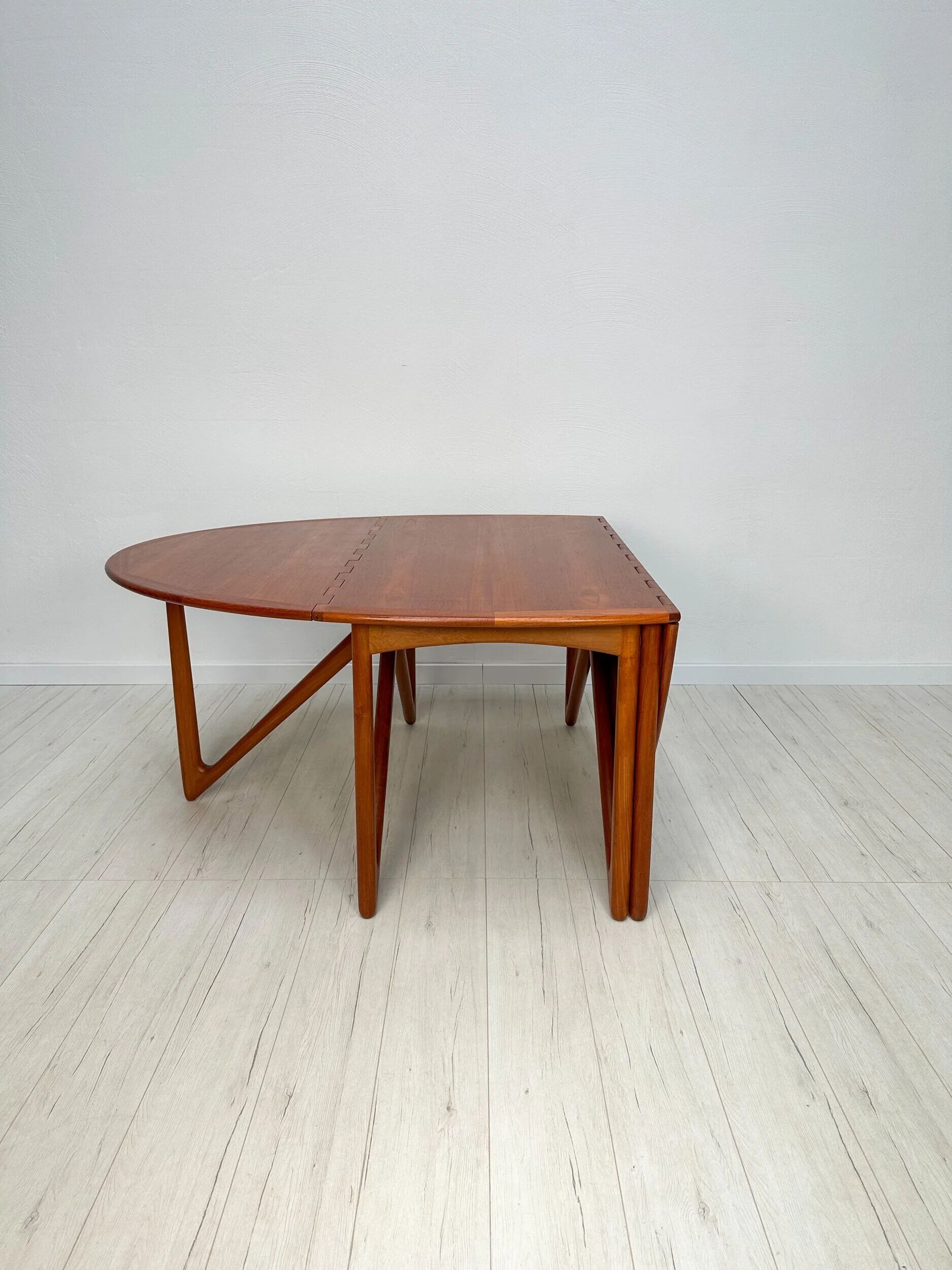 1960s Vintage Gate-leg Teak Danish Dining Table by Niels Koefoed