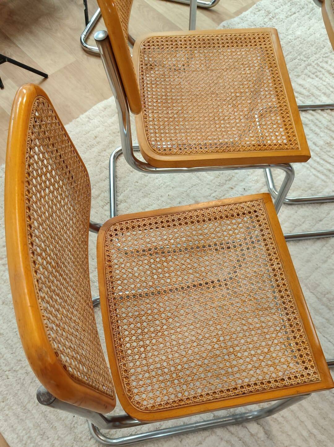Chaise Cesca B32 de Marcel Breuer estampillée, Italie
