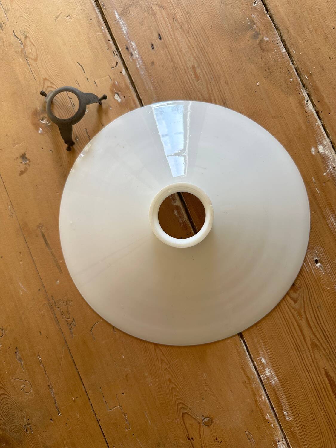 White opaline pendant light