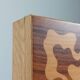 Boîte en bois vintage faite à la main avec des incrustations