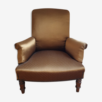 Golden satin toad chair