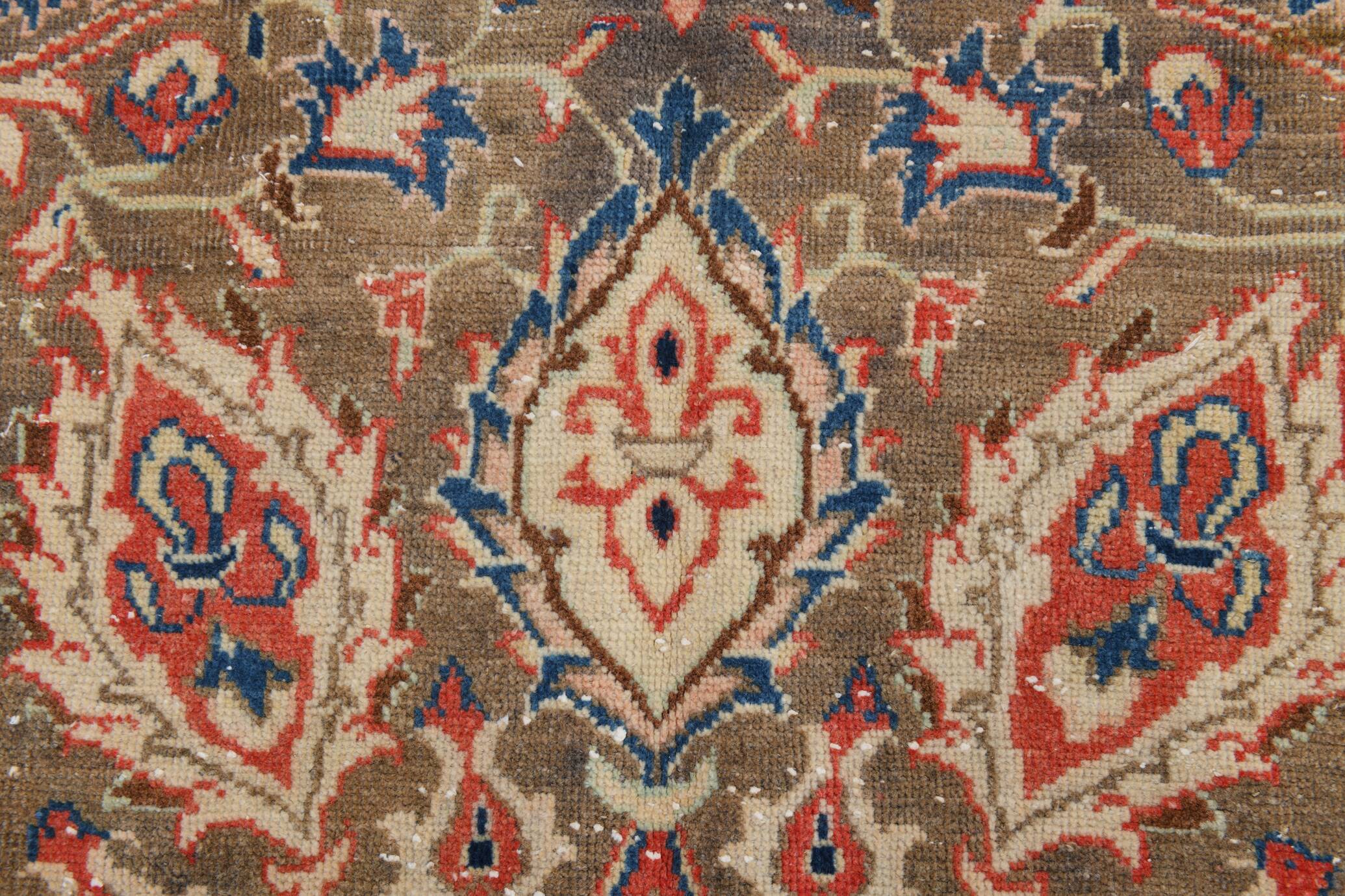 Grand Tapis Persan Ancien 300x397 cm, Médaillon et Motifs Floraux