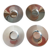 Lot de 4 sous verre ou tasses métal