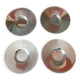 Set of 4 metal coasters or cup holders