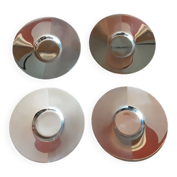 Set of 4 metal coasters or cup holders
