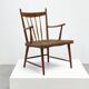 1950's dutch rattan and oak lounge / easy chair