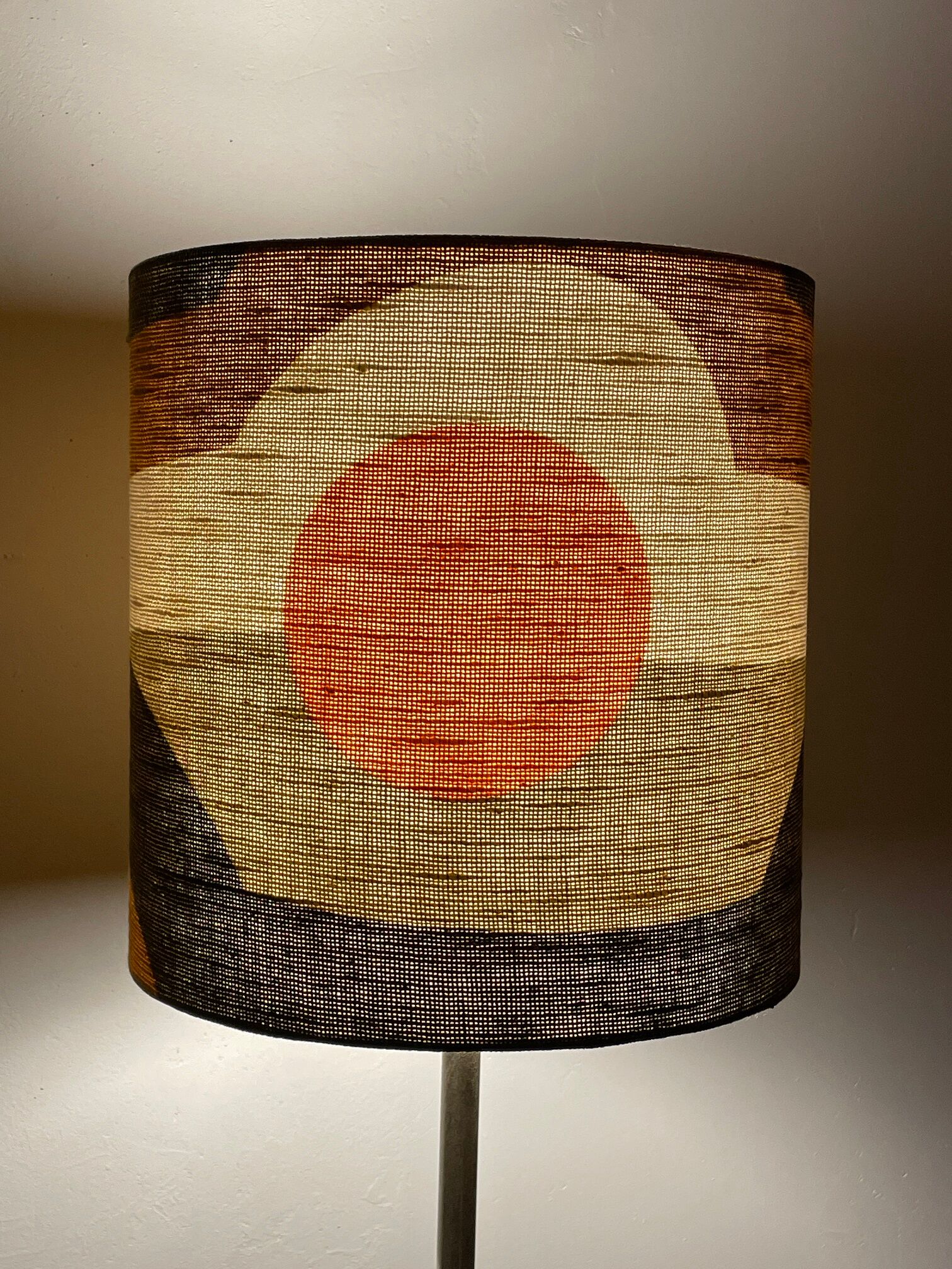 Subway Lampshade in vintage fabric 70s