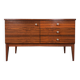 Buffet en noyer de style mid-century moderne