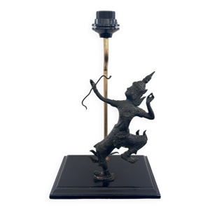 pied de lampe guerrier - bronze