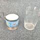 Antique tea service, Persian work, Baccarat crystal, enamels on copper