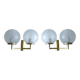 Pair Vintage Bubble Glass Wall Lights