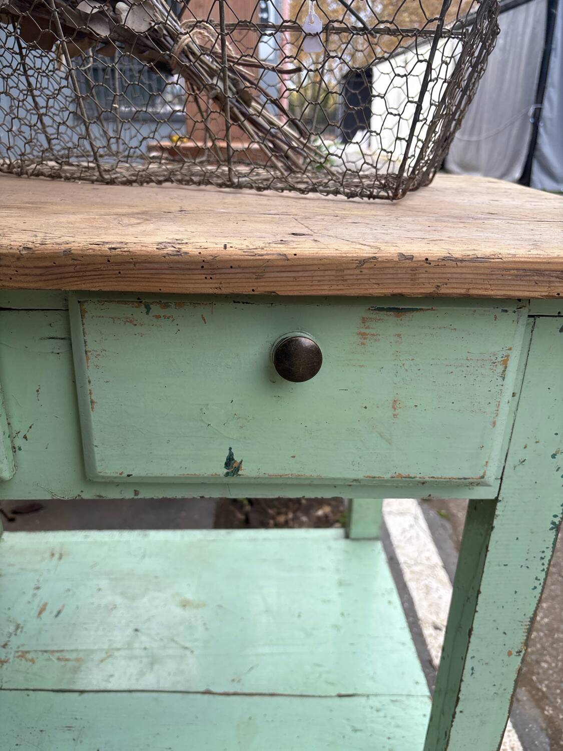 Meuble d’atelier vert