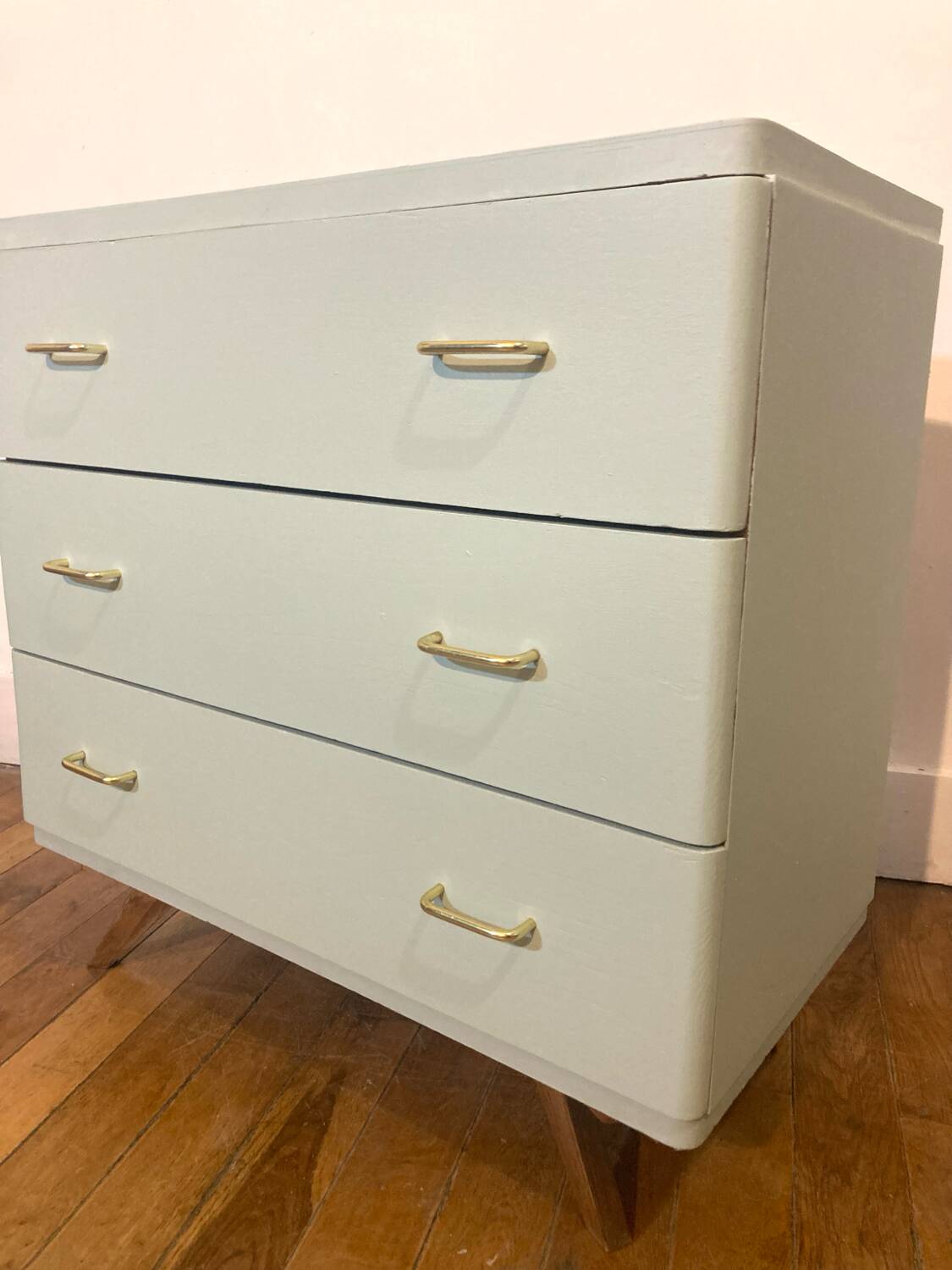 Vintage compass feet chest of drawers