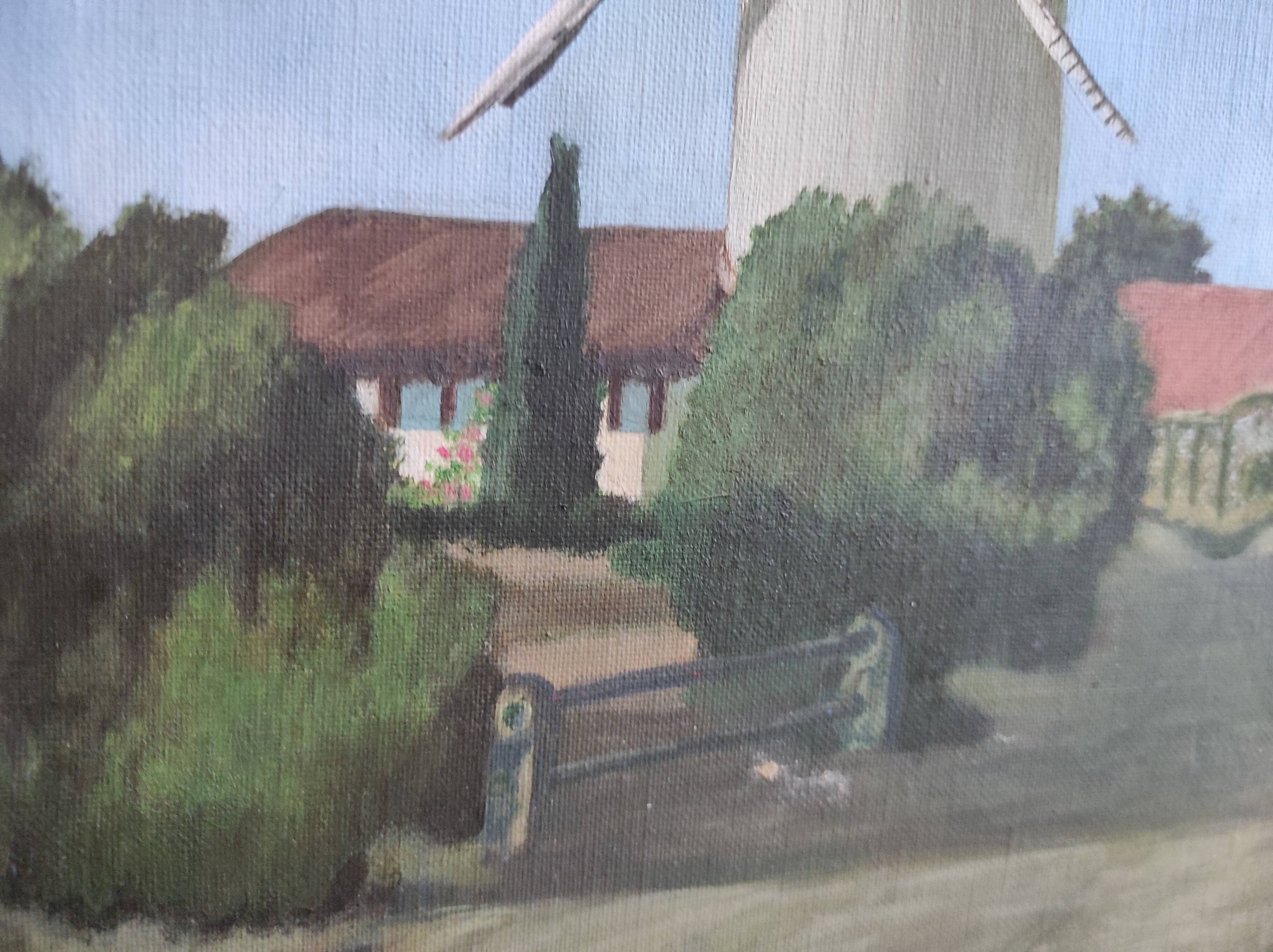 French vintage oil painting, signed L. Nöel