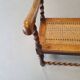 Wokkel chair with armrests and webbing seat
