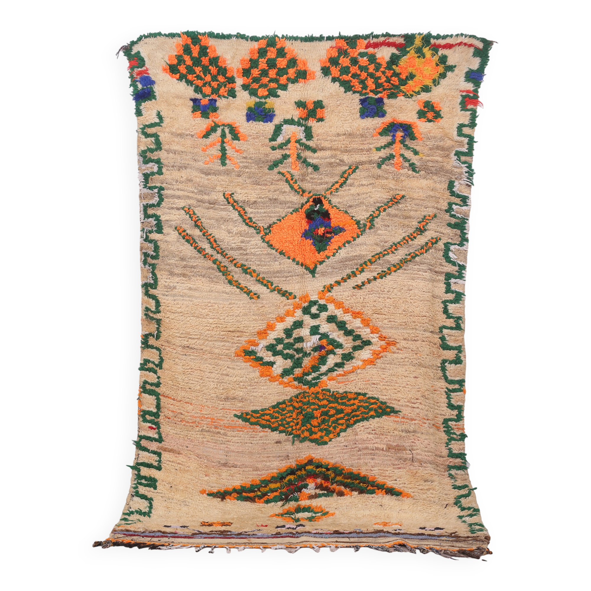 Vintage Moroccan Rug 148 x 260 cm - Tribal Moroccan rug - Berber Wool Rug