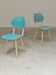 Set of 2 Czechoslovak chairs TON Bystrice Thonet White and Blue