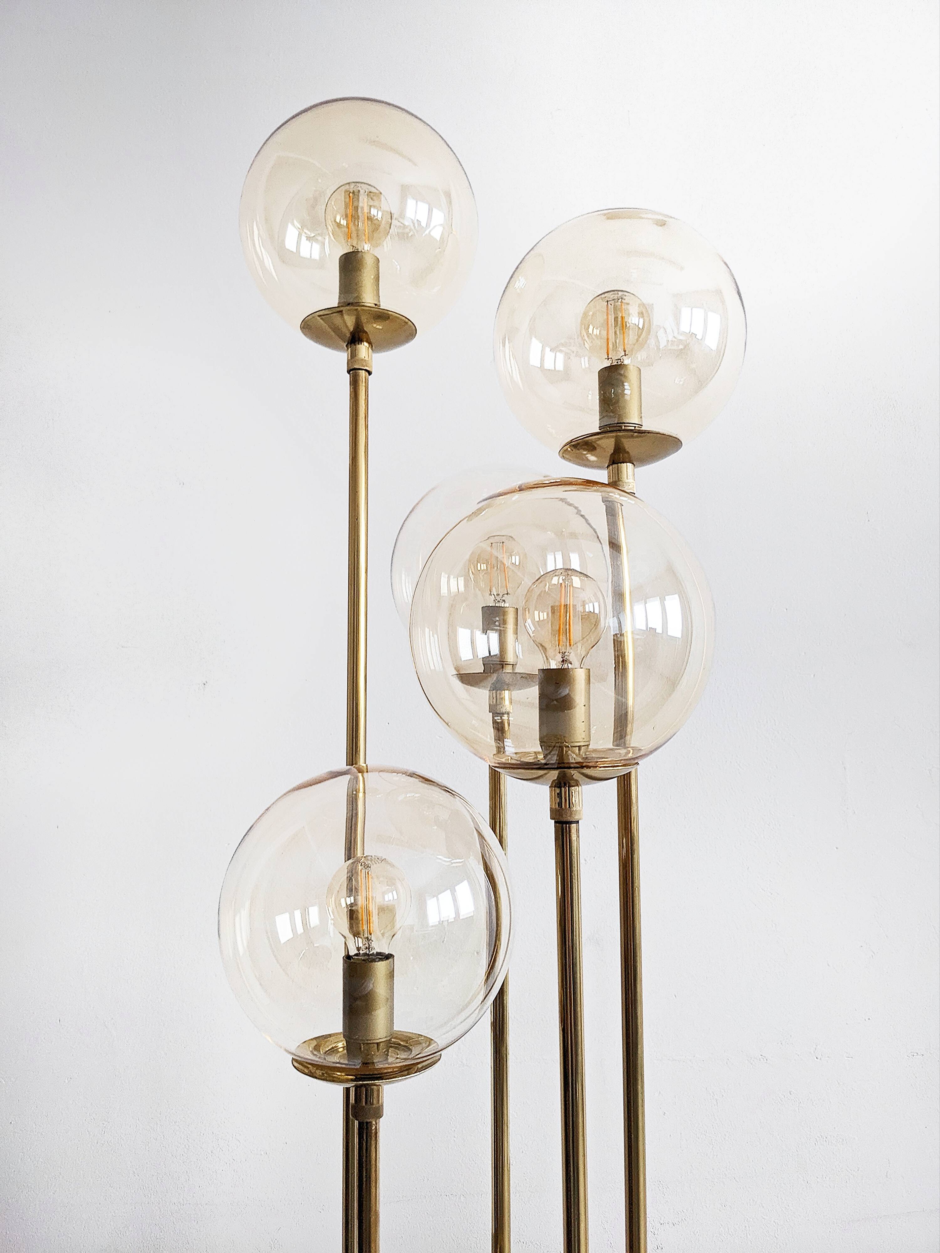 Sölken Lights Brass Floor Lamp 1970's
