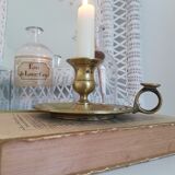 Vintage brass chamber candle holder