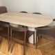 Vends table Beige Avenue travertin avec ou sans  2 fauteuils et 4 chaises