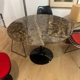 SAARINEN TABLE BROWN MARBLE EMPERADOR KNOLL