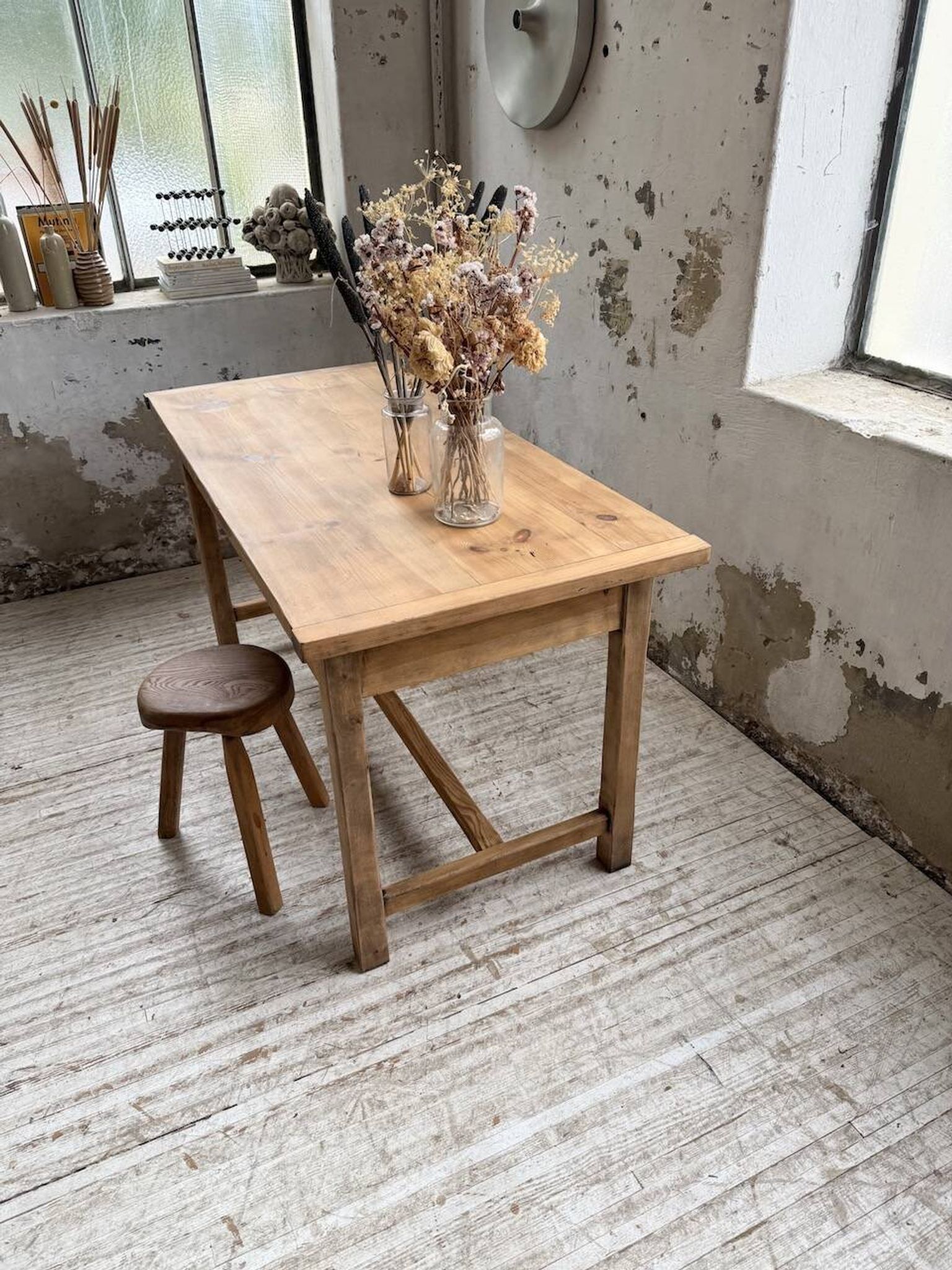 Farm table in pine, 1950s