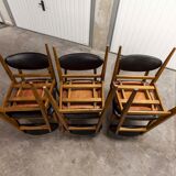 6 Teak chairs with oval back