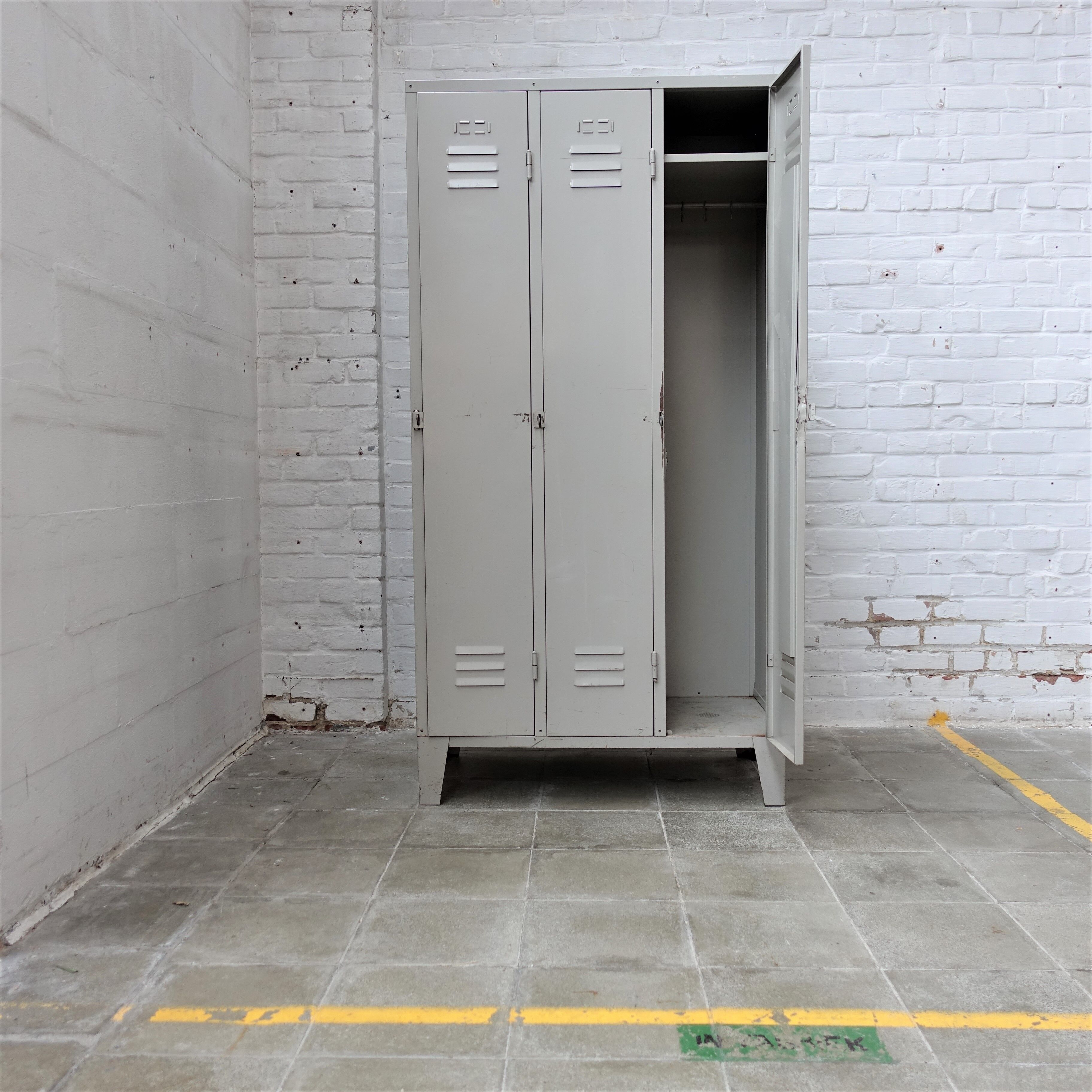 Vintage industrial 3-door-locker
