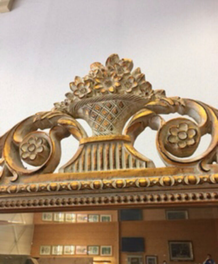 Louis XVI-style gilded mirror