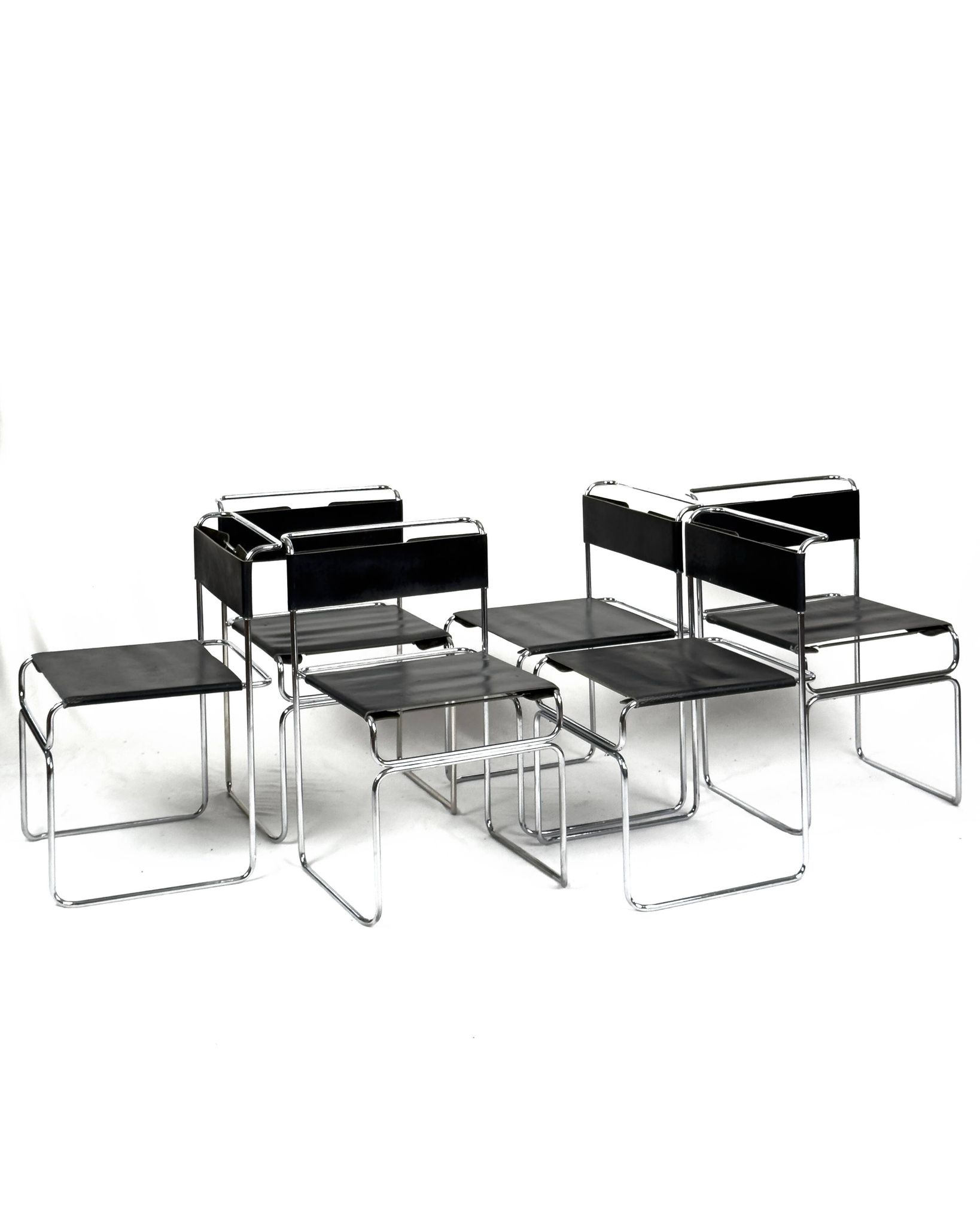 Set of 6 vintage Libellula chairs by Giovanni Carini for Planula