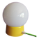 Lampe salon chevet bureau vintage opaline blanche "Jaune"