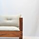 Fauteuil en chêne massif — reconstruit en 100 % laine vierge