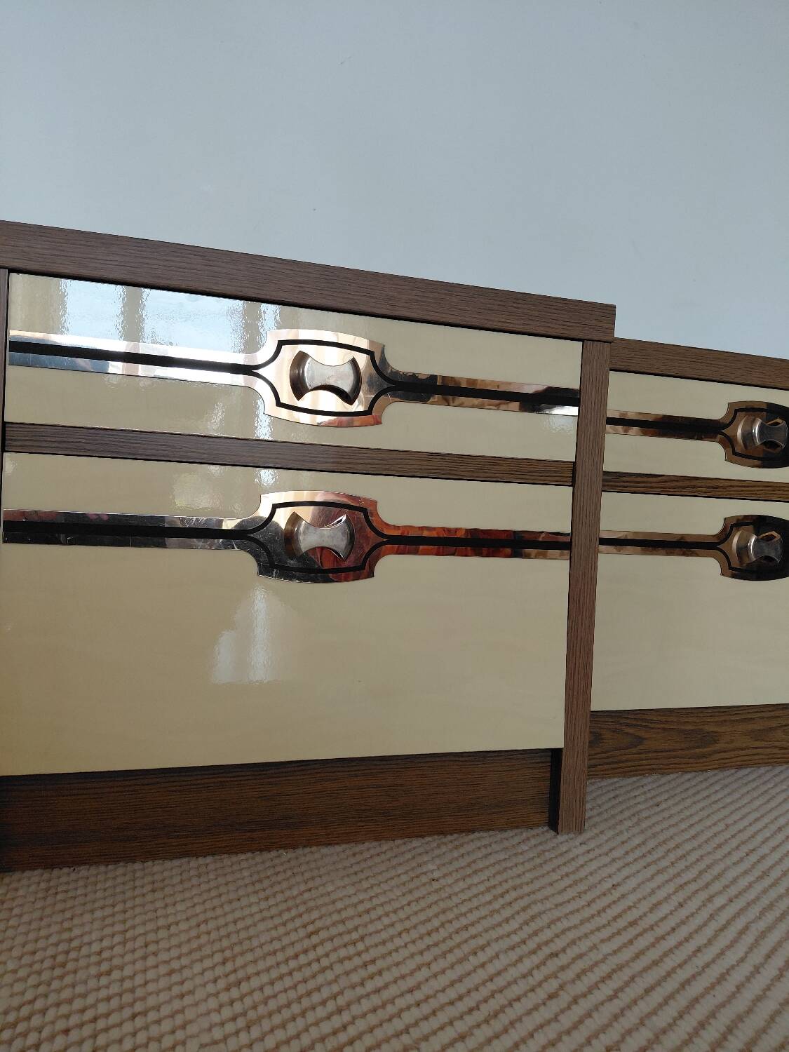 Paire de chevets "Rauch"-Icône Space Âge à double rangement (1970)