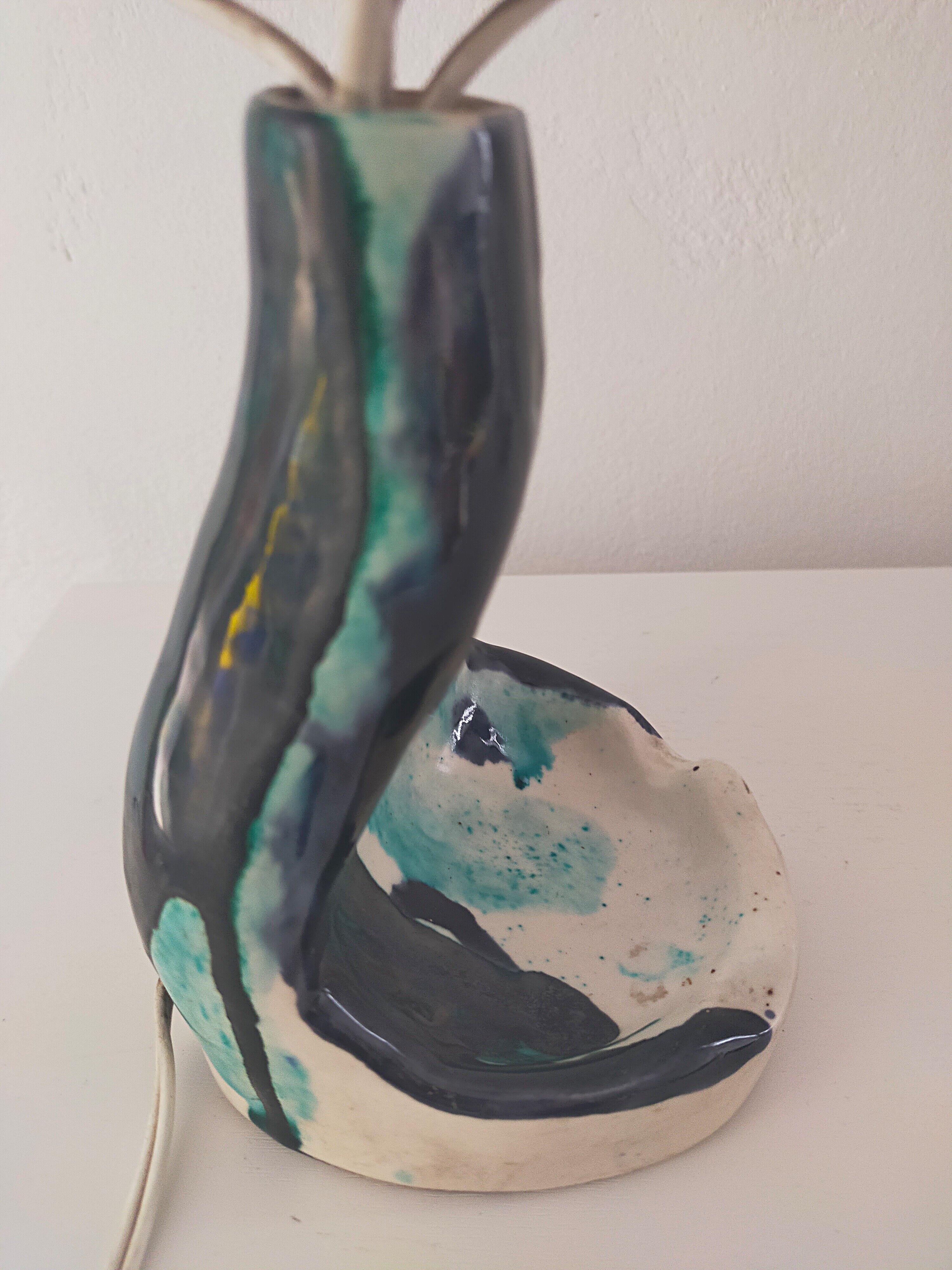 Vintage ceramic lamp foot Vallauris