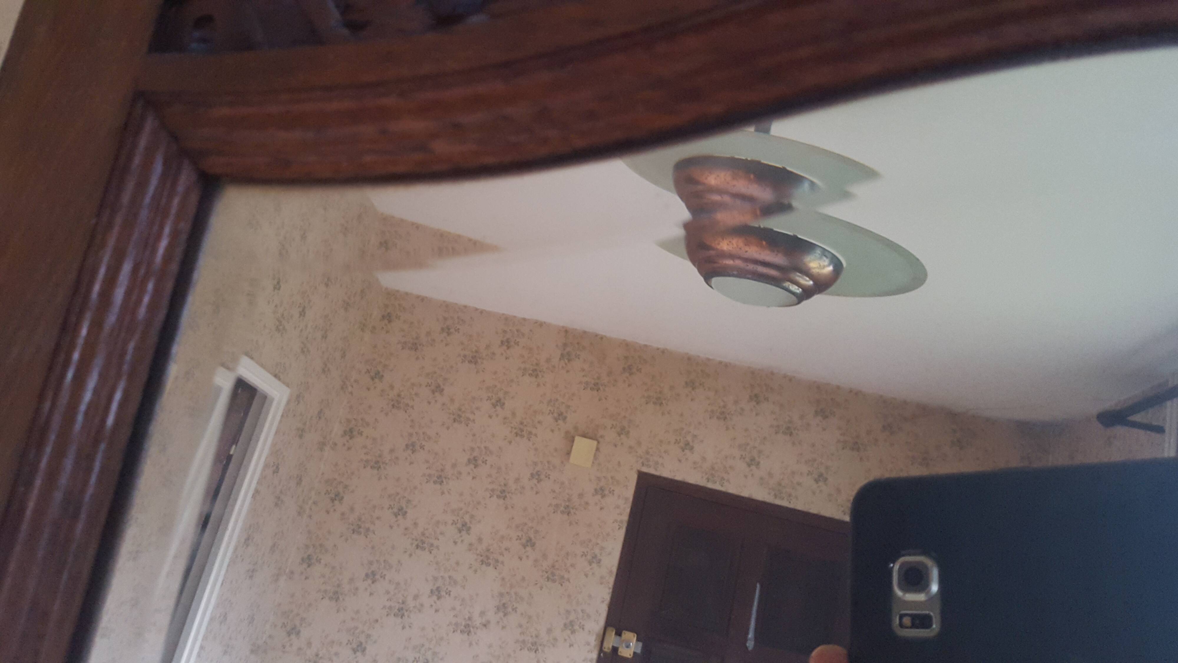 Oak art deco mirror door