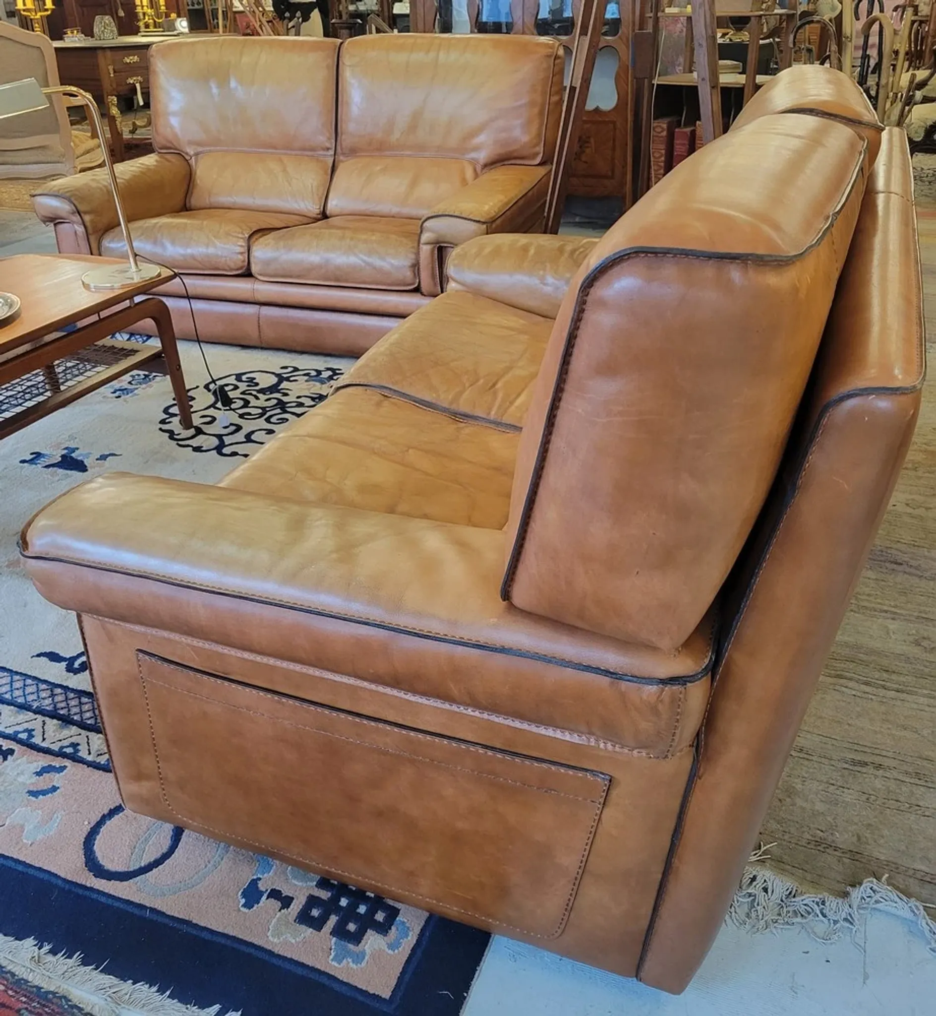 Pair of leather sofas