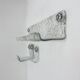 Set of Grohe ice glass bathroom set towel hanger, soap tray and plateau