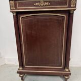 Napoleon III Mahogany and Chiseled Bronze Display Cabinet, 19th Century