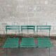 Set of 3 old folding garden chairs