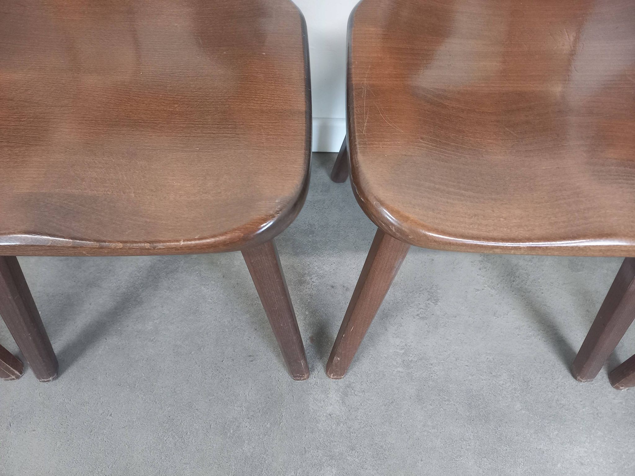 Set of 6 brutalist bistro chairs