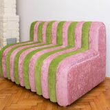 Pink and green velvet bench 2 seas