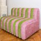 Pink and green velvet bench 2 seas