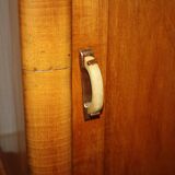 Art Deco Walnut TV Stand, 1950s, Mid-Century Modern Style