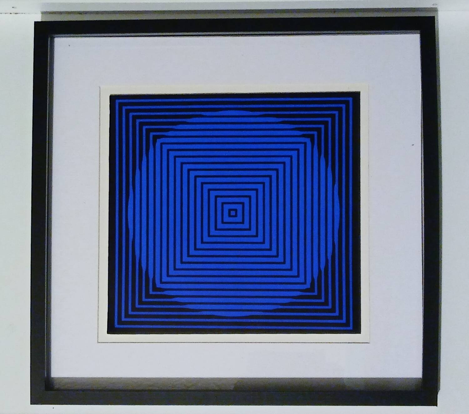 Tableau Vintage Art Optique - Victor Vasarely - Frame 40x40cm