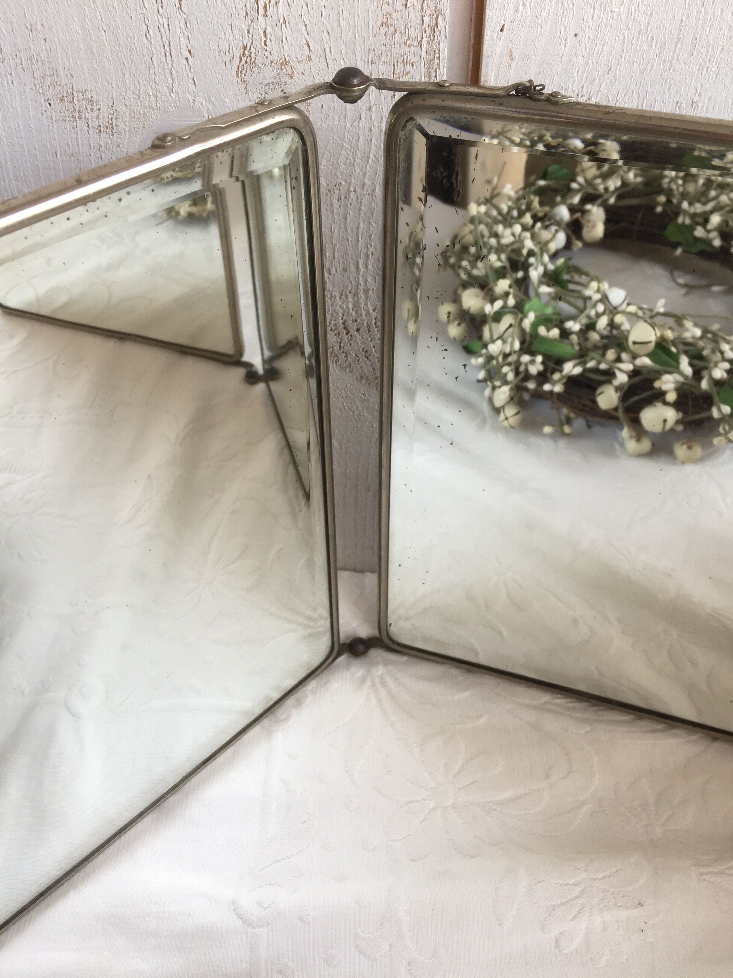 Large triptych mirror