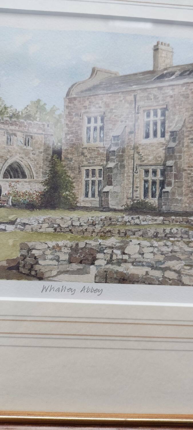 "Whalley Abbey Framed Painting - Signed Limited Edition (Philip & Glyn)