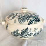 Longwy soup tureen with botanical decor
