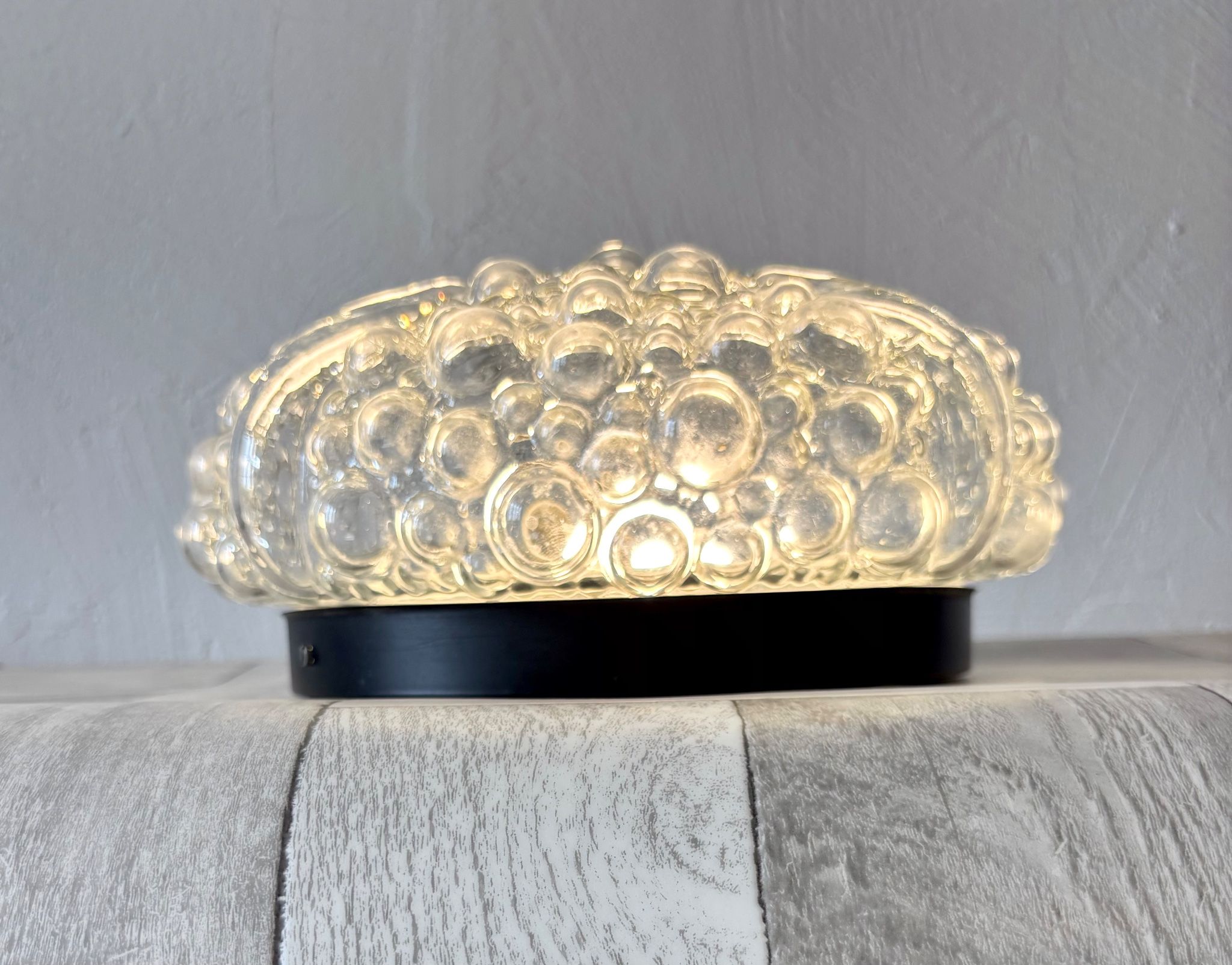 Vintage ceiling light - Helena Tynell - 60s/70s - bubbled glass - Space Age