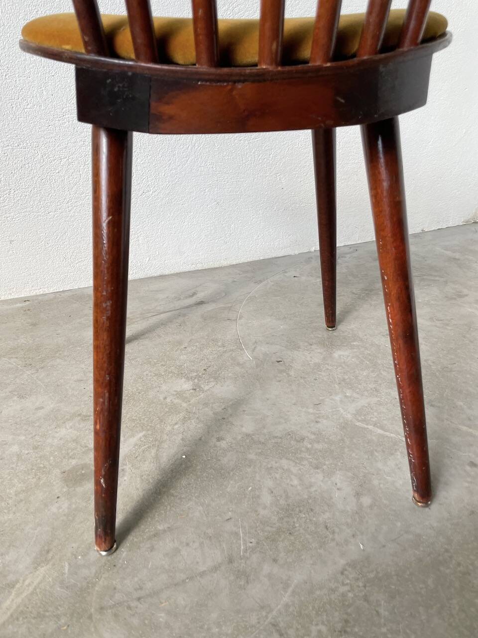 Baumann “Minuet” chair with yellow seat