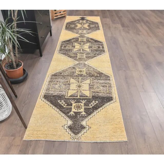 1970s Turkish Oushak Anatolian Wool Rug 88x362